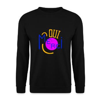 Oui Oui Merci - Unisex Pullover - Schwarz - Vorne - Alina (178cm) & Michal (187cm)
