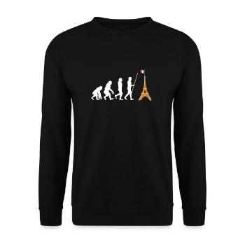 Oui Oui Merci - Unisex Sweatshirt - black - Front - Alina (178cm) & Michal (187cm)