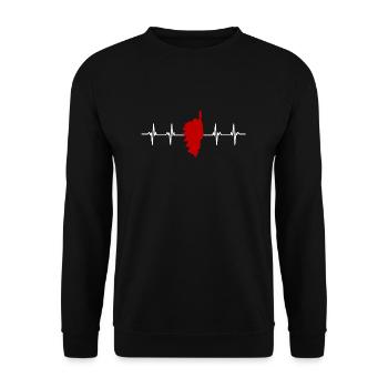 Corse Corsu Corssica 2B Head De Maure Corsica - Sweat-shirt Unisexe - noir - Devant - Alina (178cm) & Michal (187cm)
