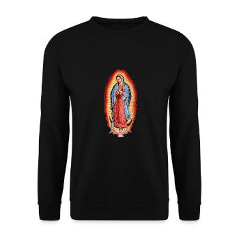 Notre-Dame de Guadalupe Vierge Marie - Sweat-shirt Unisexe - noir - Devant - Alina (178cm) & Michal (187cm)
