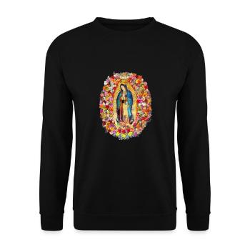Our Lady Of Guadalupe Virgin Mary - Unisex Pullover - Schwarz - Vorne - Alina (178cm) & Michal (187cm)