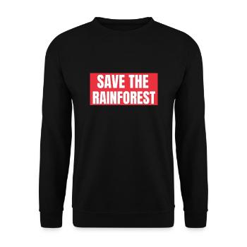 Save The Rainforest - Unisex Sweatshirt - black - Front - Alina (178cm) & Michal (187cm)