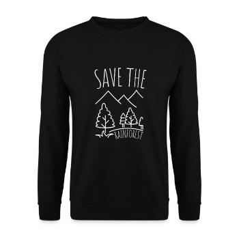 Save The Rainforest - Unisex Sweatshirt - black - Front - Alina (178cm) & Michal (187cm)