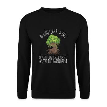Save The Rainforest - Unisex Sweatshirt - black - Front - Alina (178cm) & Michal (187cm)
