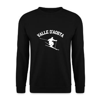Italie Italien Vallée d’Aoste - Sweat-shirt Unisexe - noir - Devant - Alina (178cm) & Michal (187cm)