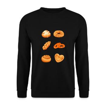 Cinnamon Roll And Cinnamon Buns - Unisex Sweatshirt - black - Front - Alina (178cm) & Michal (187cm)
