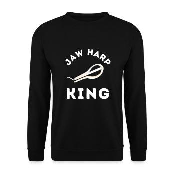 Jew Mouth Harp Jaw Harp Bass - Unisex Sweatshirt - black - Front - Alina (178cm) & Michal (187cm)