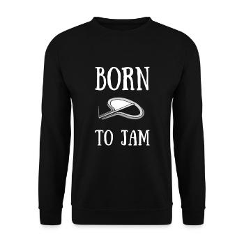 Jew Mouth Harp Jaw Harp Bass - Unisex Sweatshirt - black - Front - Alina (178cm) & Michal (187cm)