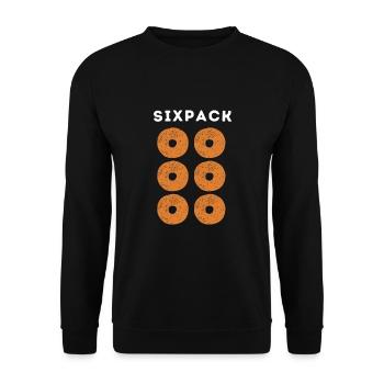 Sesame Bagel New York Jewish Deli - Unisex Pullover - Schwarz - Vorne - Alina (178cm) & Michal (187cm)
