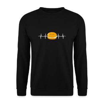 Sesame Bagel New York Jewish Deli - Unisex Pullover - Schwarz - Vorne - Alina (178cm) & Michal (187cm)