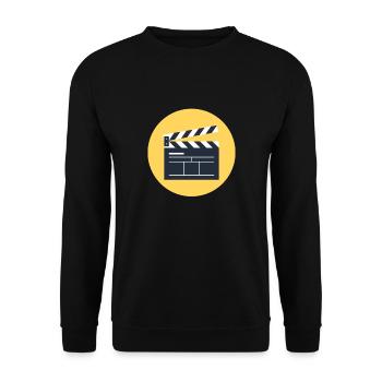 Vintage Film Clapper Director Musical Actor - Unisex Sweatshirt - black - Front - Alina (178cm) & Michal (187cm)