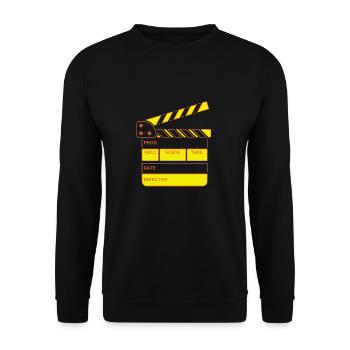 Vintage Film Clapper Director Musical Actor - Unisex Sweatshirt - black - Front - Alina (178cm) & Michal (187cm)