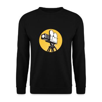 Vintage Film Clapper Director Musical Actor - Unisex Sweatshirt - black - Front - Alina (178cm) & Michal (187cm)