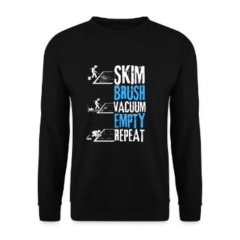 Pool Guy Maintenance And Swimming Pool Cleaner - Unisex Pullover - Schwarz - Vorne - Alina (178cm) & Michal (187cm)