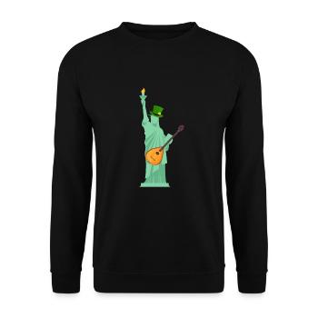 Bouzouki Irlandais Instrument Grec - Sweat-shirt Unisexe - noir - Devant - Alina (178cm) & Michal (187cm)