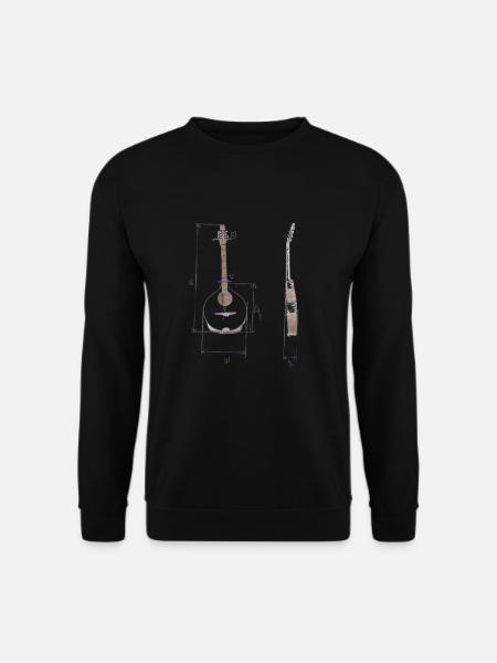 Irish Bouzouki Instrument Greek - Unisex Pullover - Schwarz