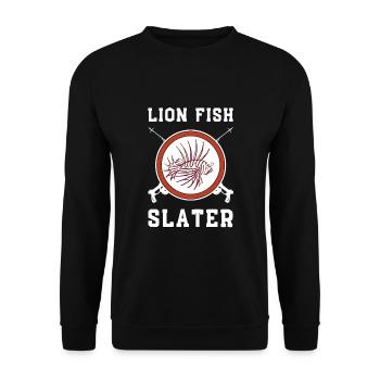Lionfish Save The Reef Eat Lionfish Spearfishing - Unisex Pullover - Schwarz - Vorne - Alina (178cm) & Michal (187cm)