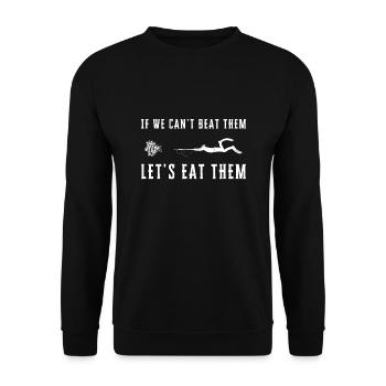 Lionfish Save The Reef Eat Lionfish Spearfishing - Unisex Pullover - Schwarz - Vorne - Alina (178cm) & Michal (187cm)