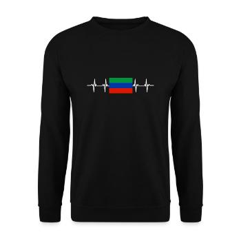 Drapeau russe - Daghestan - Sweat-shirt Unisexe - noir - Devant - Alina (178cm) & Michal (187cm)