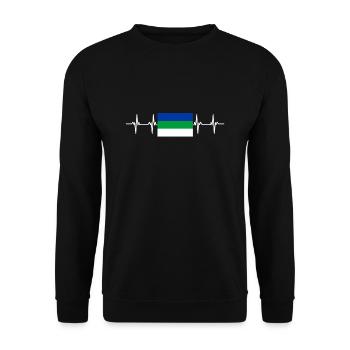 Russian Flag - Komi Republic - Unisex Sweatshirt - black - Front - Alina (178cm) & Michal (187cm)