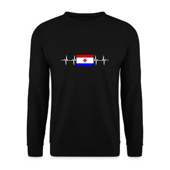 Drapeau russe - Mordovie - Sweat-shirt Unisexe - noir - Devant - Alina (178cm) & Michal (187cm)