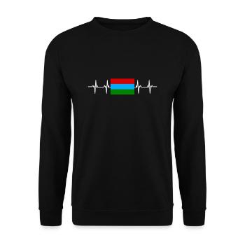 Drapeau russe - Carélie - Sweat-shirt Unisexe - noir - Devant - Alina (178cm) & Michal (187cm)