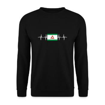 Drapeau russe - Ingouchie - Sweat-shirt Unisexe - noir - Devant - Alina (178cm) & Michal (187cm)