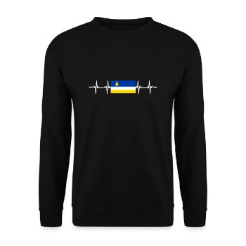 Drapeau russe - Bouriatie - Sweat-shirt Unisexe - noir - Devant - Alina (178cm) & Michal (187cm)