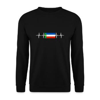 Drapeau russe - Khakassie - Sweat-shirt Unisexe - noir - Devant - Alina (178cm) & Michal (187cm)
