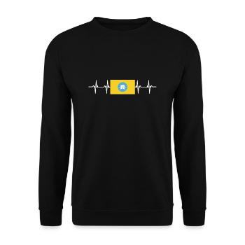 Drapeau russe - Kalmoukie - Sweat-shirt Unisexe - noir - Devant - Alina (178cm) & Michal (187cm)