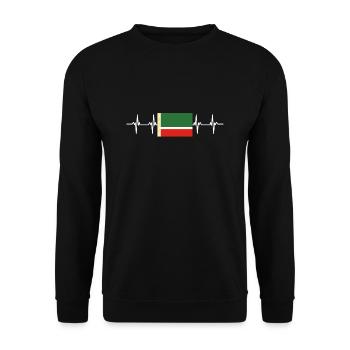 Drapeau russe - Tchétchénie - Sweat-shirt Unisexe - noir - Devant - Alina (178cm) & Michal (187cm)