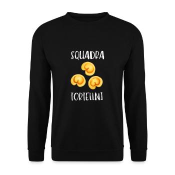 Italian Penne Pasta Tortellini - Unisex Pullover - Schwarz - Vorne - Alina (178cm) & Michal (187cm)