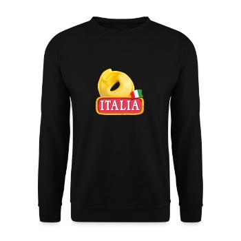 Italian Penne Pasta Tortellini - Unisex Pullover - Schwarz - Vorne - Alina (178cm) & Michal (187cm)