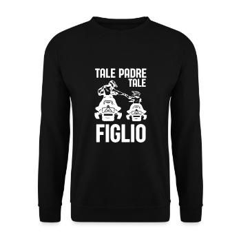 Tel Père Tel Fils Motoneige Cross Sport - Unisex Pullover - Schwarz - Vorne - Alina (178cm) & Michal (187cm)