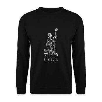 Greek Mythology Gods Ancient Greece - Unisex Sweatshirt - black - Front - Alina (178cm) & Michal (187cm)