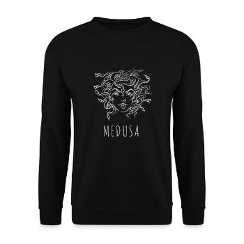 Greek Mythology Gods Ancient Greece - Unisex Sweatshirt - black - Front - Alina (178cm) & Michal (187cm)