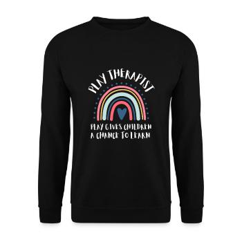 Play Therapist - Recreational Therapy Therapist RT - Unisex Sweatshirt - black - Front - Alina (178cm) & Michal (187cm)