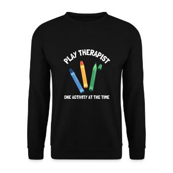 Play Therapist - Recreational Therapy Therapist RT - Unisex Sweatshirt - black - Front - Alina (178cm) & Michal (187cm)