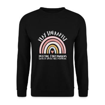 Play Therapist - Recreational Therapy Therapist RT - Unisex Sweatshirt - black - Front - Alina (178cm) & Michal (187cm)