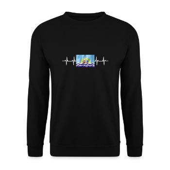 Argentina Flag Santa Cruz - Unisex Sweatshirt - black - Front - Alina (178cm) & Michal (187cm)