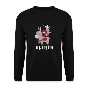 Bremen Town Musicians - Unisex Pullover - Schwarz - Vorne - Alina (178cm) & Michal (187cm)