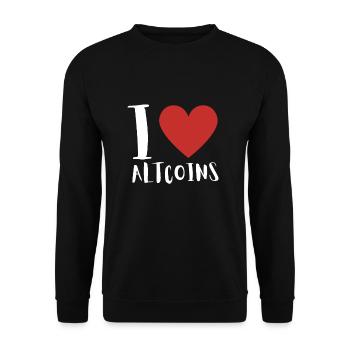 Altcoin Traders - Unisex Pullover - Schwarz - Vorne - Alina (178cm) & Michal (187cm)