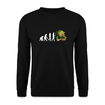 Calendrier aztèque - Quetzalcoatl - Sweat-shirt Unisexe - noir - Devant - Alina (178cm) & Michal (187cm)