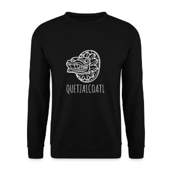 Calendrier aztèque - Quetzalcoatl - Sweat-shirt Unisexe - noir - Devant - Alina (178cm) & Michal (187cm)