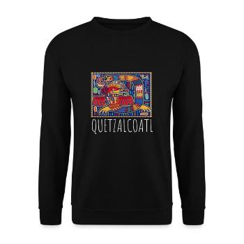 Calendrier aztèque - Quetzalcoatl - Sweat-shirt Unisexe - noir - Devant - Alina (178cm) & Michal (187cm)
