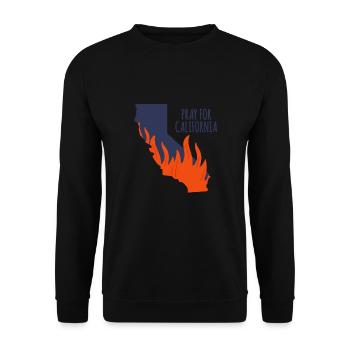 California This Place - Unisex Sweatshirt - black - Front - Alina (178cm) & Michal (187cm)