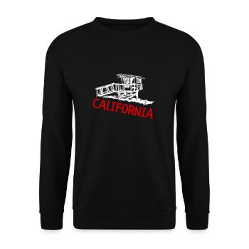 California This Place - Unisex Sweatshirt - black - Front - Alina (178cm) & Michal (187cm)