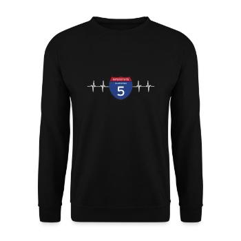 California This Place - Unisex Sweatshirt - black - Front - Alina (178cm) & Michal (187cm)