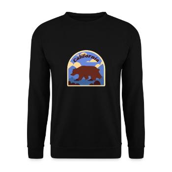 California This Place - Unisex Sweatshirt - black - Front - Alina (178cm) & Michal (187cm)