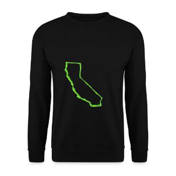 California This Place - Unisex Sweatshirt - black - Front - Alina (178cm) & Michal (187cm)